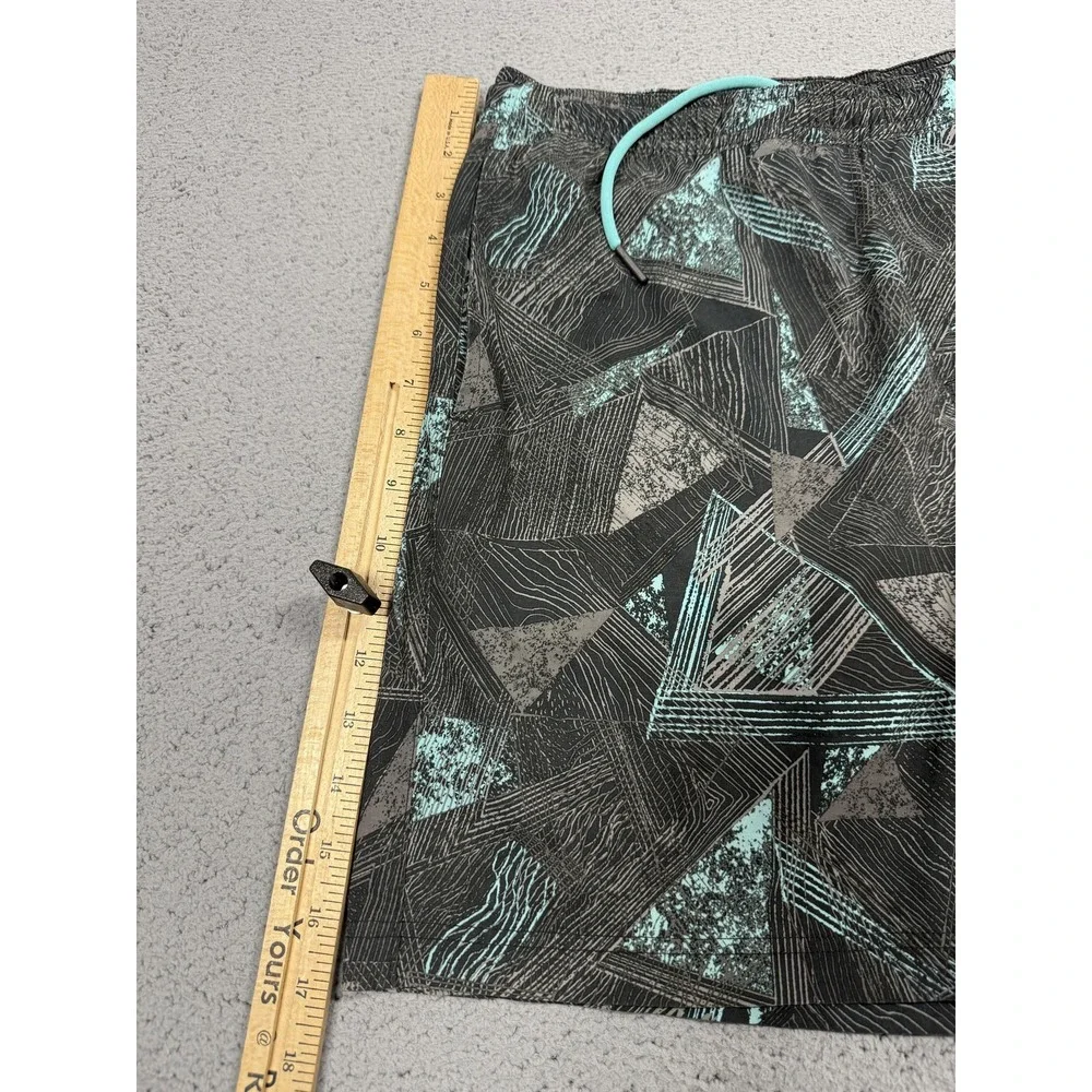 Chubbies Swim Trunks Shorts Mens 30 Black Geometric Lined Drawstring Pockets